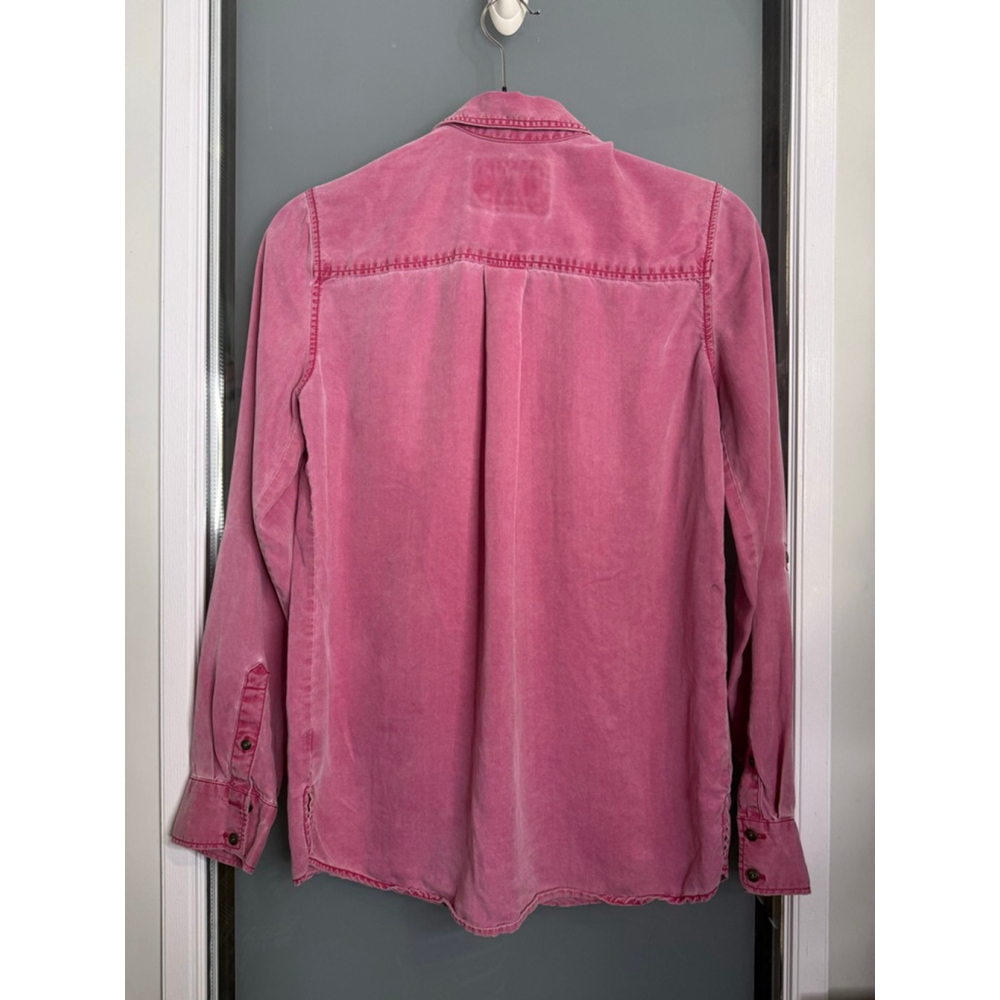 EXPRESS Pink Boyfriend Button Down Shirt XS - Picture 8 of 10
